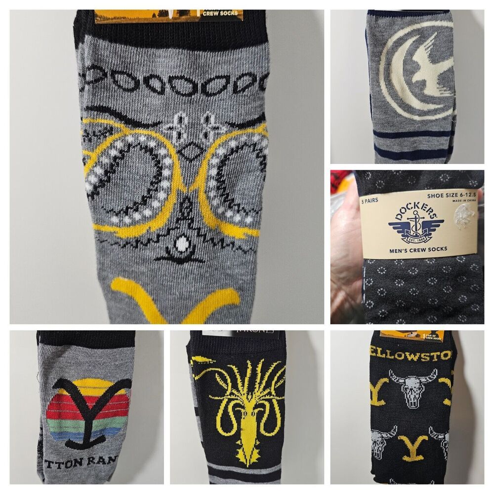 Novelty Socks Yellowstone Dockers Game of Thrones Inventory Low